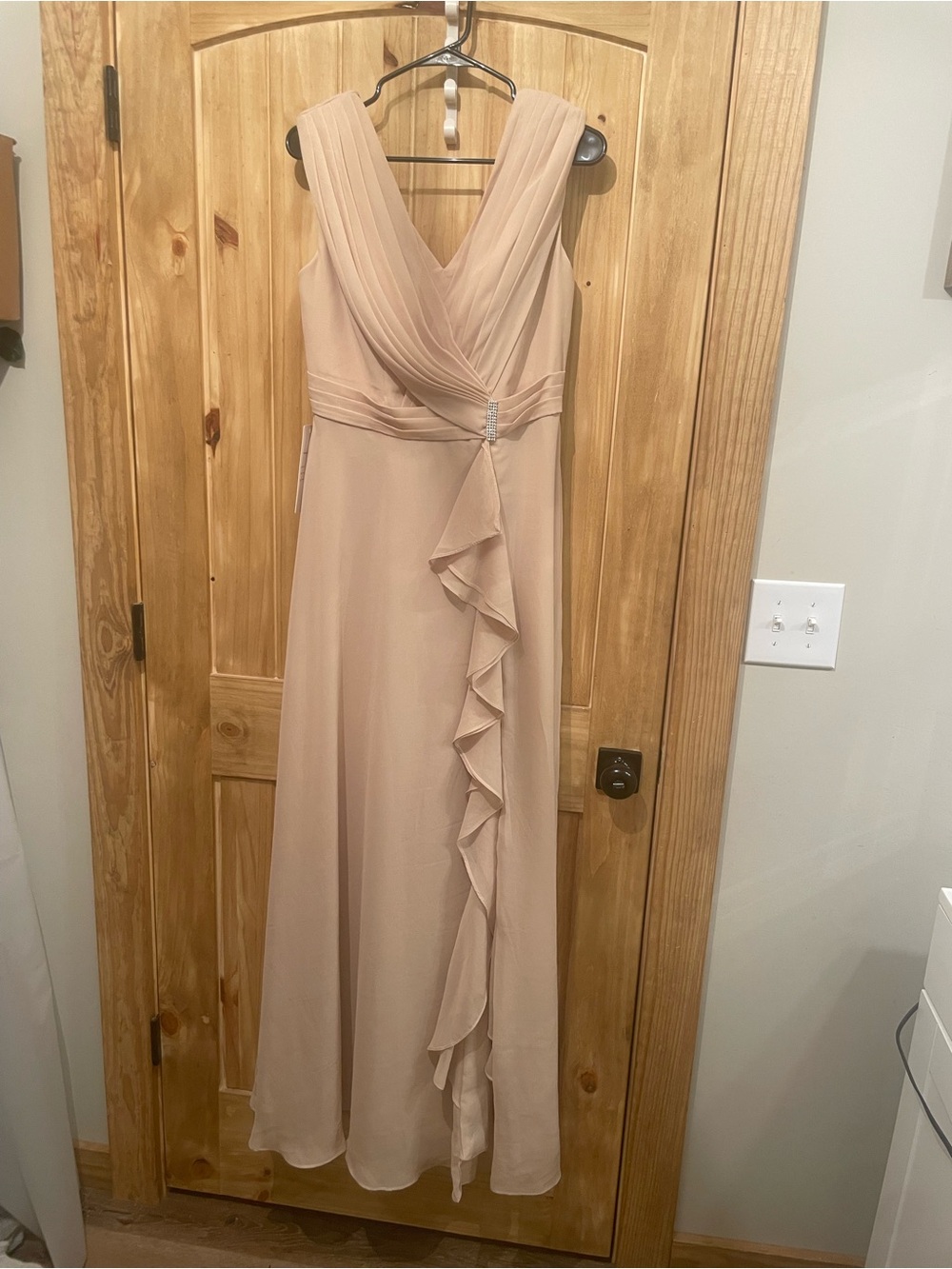 Beige long formal dress